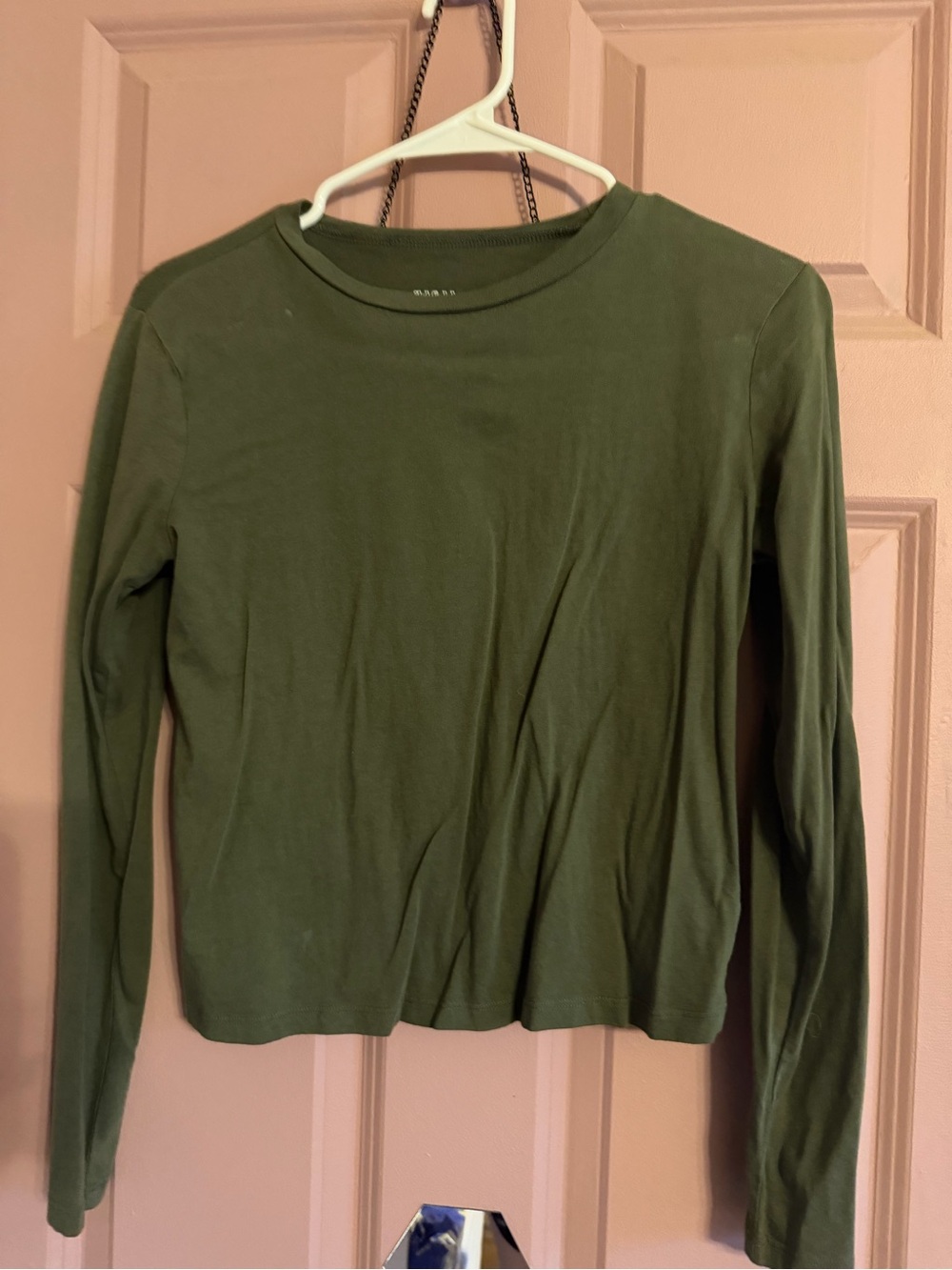 wild fable Olive Green Long-Sleeve Crew Tee